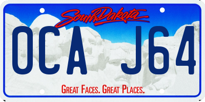SD license plate 0CAJ64