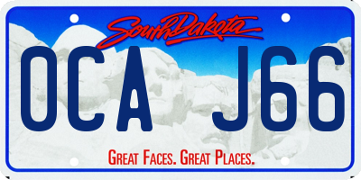 SD license plate 0CAJ66