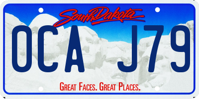 SD license plate 0CAJ79