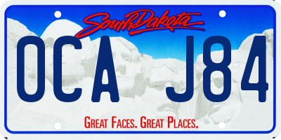 SD license plate 0CAJ84