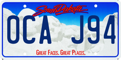 SD license plate 0CAJ94