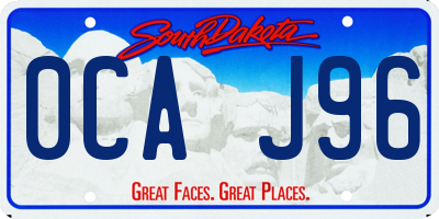 SD license plate 0CAJ96