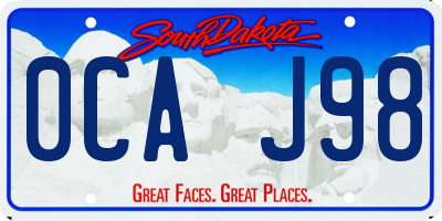 SD license plate 0CAJ98