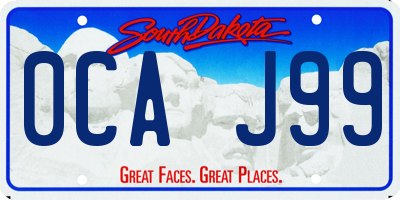 SD license plate 0CAJ99
