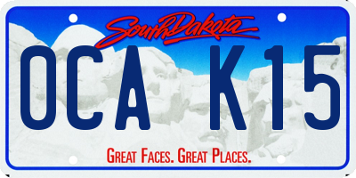 SD license plate 0CAK15