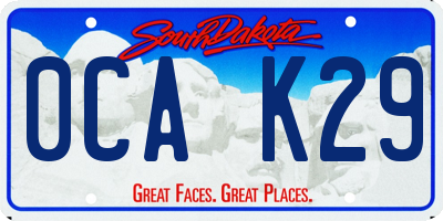 SD license plate 0CAK29