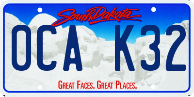 SD license plate 0CAK32