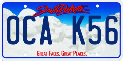 SD license plate 0CAK56