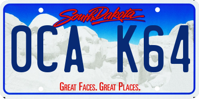 SD license plate 0CAK64