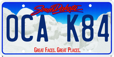 SD license plate 0CAK84
