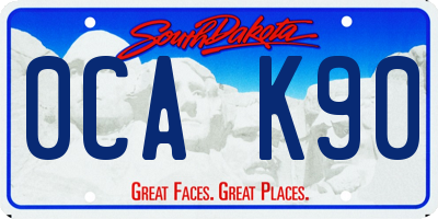 SD license plate 0CAK90