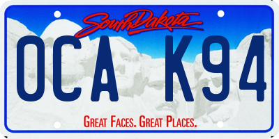 SD license plate 0CAK94