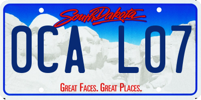 SD license plate 0CAL07