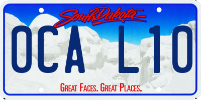 SD license plate 0CAL10