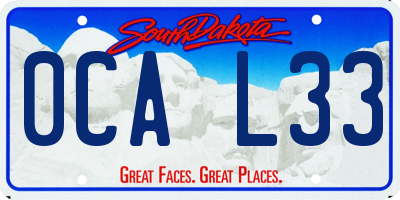 SD license plate 0CAL33