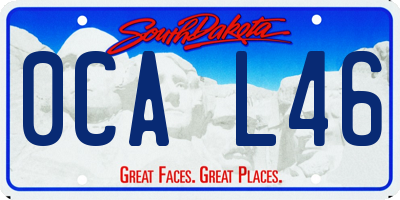 SD license plate 0CAL46