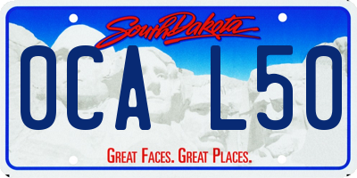 SD license plate 0CAL50