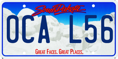 SD license plate 0CAL56