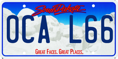 SD license plate 0CAL66
