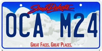 SD license plate 0CAM24