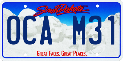 SD license plate 0CAM31