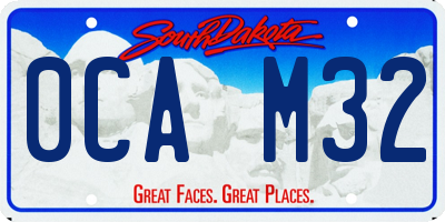 SD license plate 0CAM32