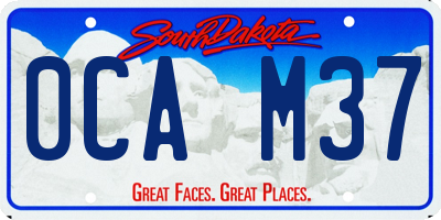 SD license plate 0CAM37