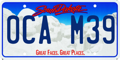 SD license plate 0CAM39