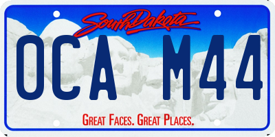 SD license plate 0CAM44