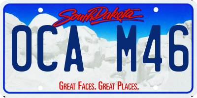 SD license plate 0CAM46