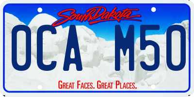 SD license plate 0CAM50