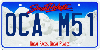 SD license plate 0CAM51
