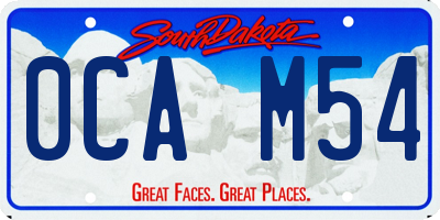 SD license plate 0CAM54