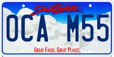 SD license plate 0CAM55
