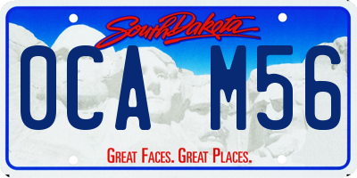 SD license plate 0CAM56