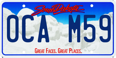 SD license plate 0CAM59