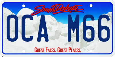 SD license plate 0CAM66