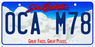 SD license plate 0CAM78