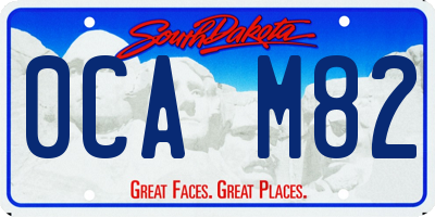 SD license plate 0CAM82