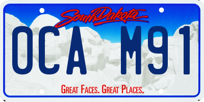SD license plate 0CAM91