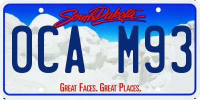SD license plate 0CAM93