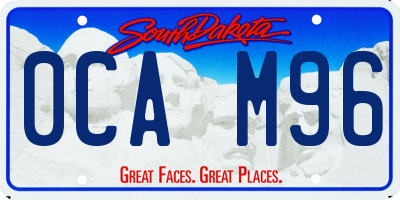 SD license plate 0CAM96