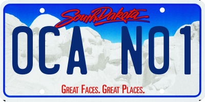 SD license plate 0CAN01