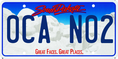 SD license plate 0CAN02