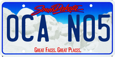 SD license plate 0CAN05