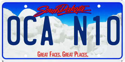 SD license plate 0CAN10
