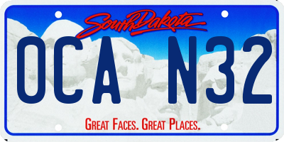 SD license plate 0CAN32