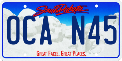SD license plate 0CAN45
