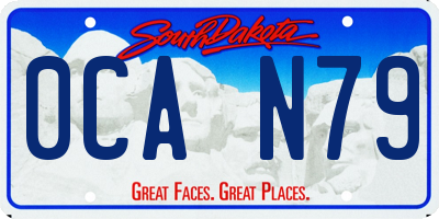 SD license plate 0CAN79