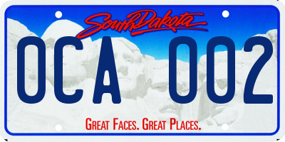 SD license plate 0CAO02